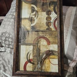 Dos cuadros grandes de madera y cristal,llavero para llaves y fotos