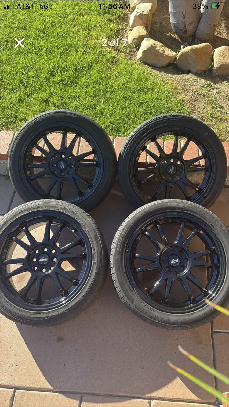17 Inch ZMAX Racing rims Gloss Black