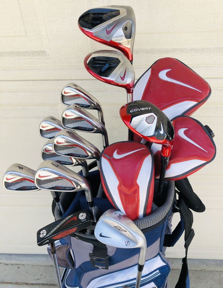 Nike Golf Iron Set 4-9i, PW Steel Shafts with Nike Covert Driver