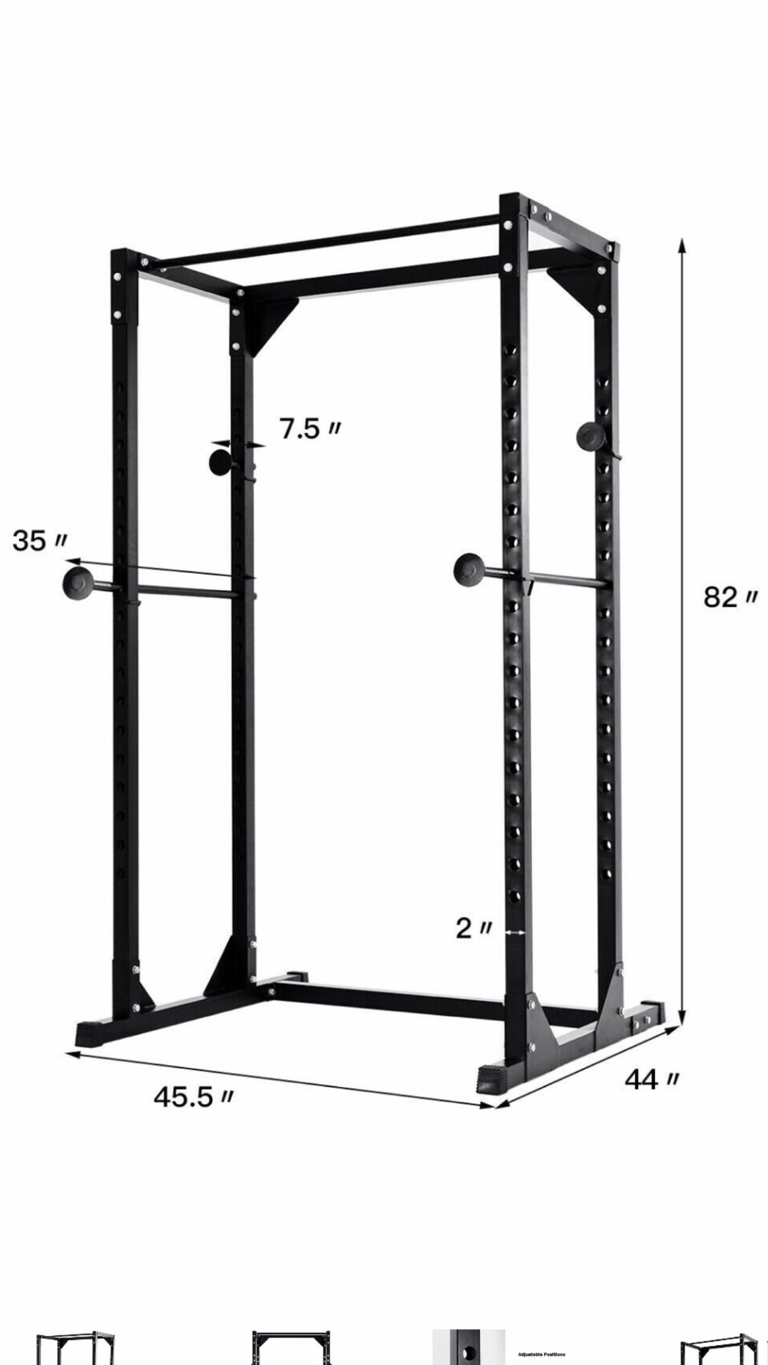 Costway Adjustable Dumbbell Rack Cage Chin up Squat Stand Fitness Strength Traning Gym New in box