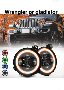 Pair of 9” inch round headlights for jeep Wrangler JL or gladiator