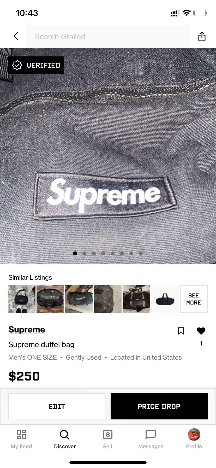 Supreme Duffle Bag
