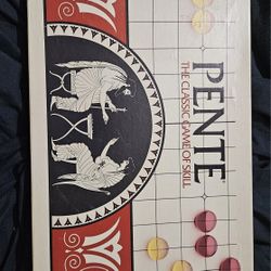 Pente board game, an abstract strategy game released by Parker Brothers in 1984. 