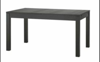 Bjorsta dining room table, black/brown