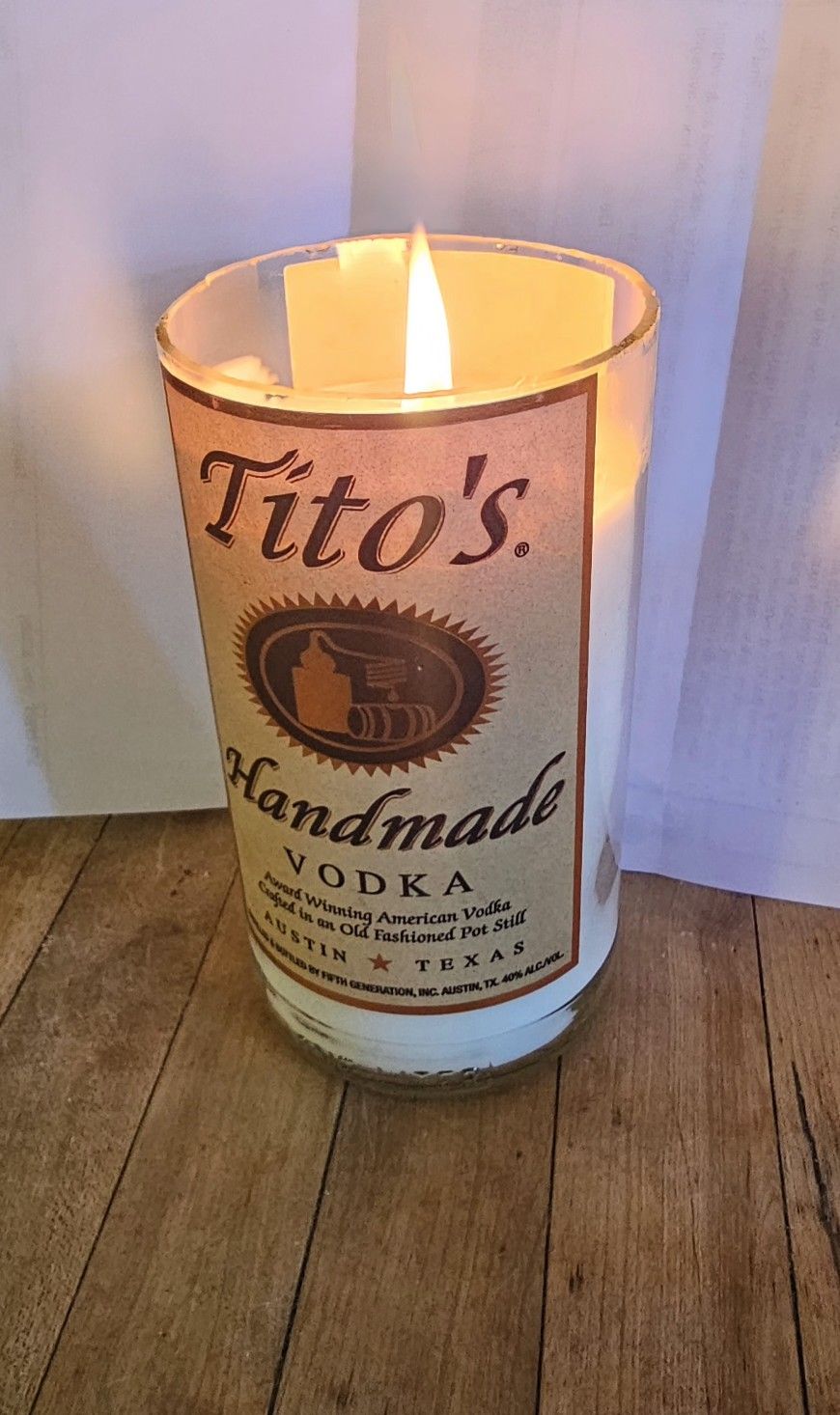 Custom Candles  Cut Liquor Bottles 