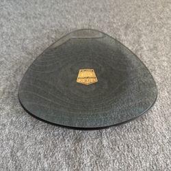Vintage Home Savings & Loan Smoked Glass Triangle Serving Tray