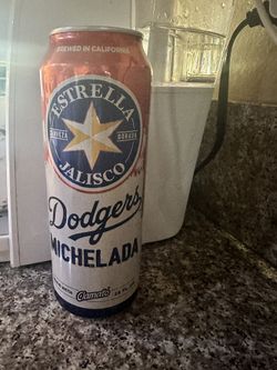 Dodgers collectible Beer can