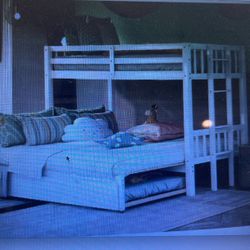 Twin Over Twin Bunk Bed With Trundle