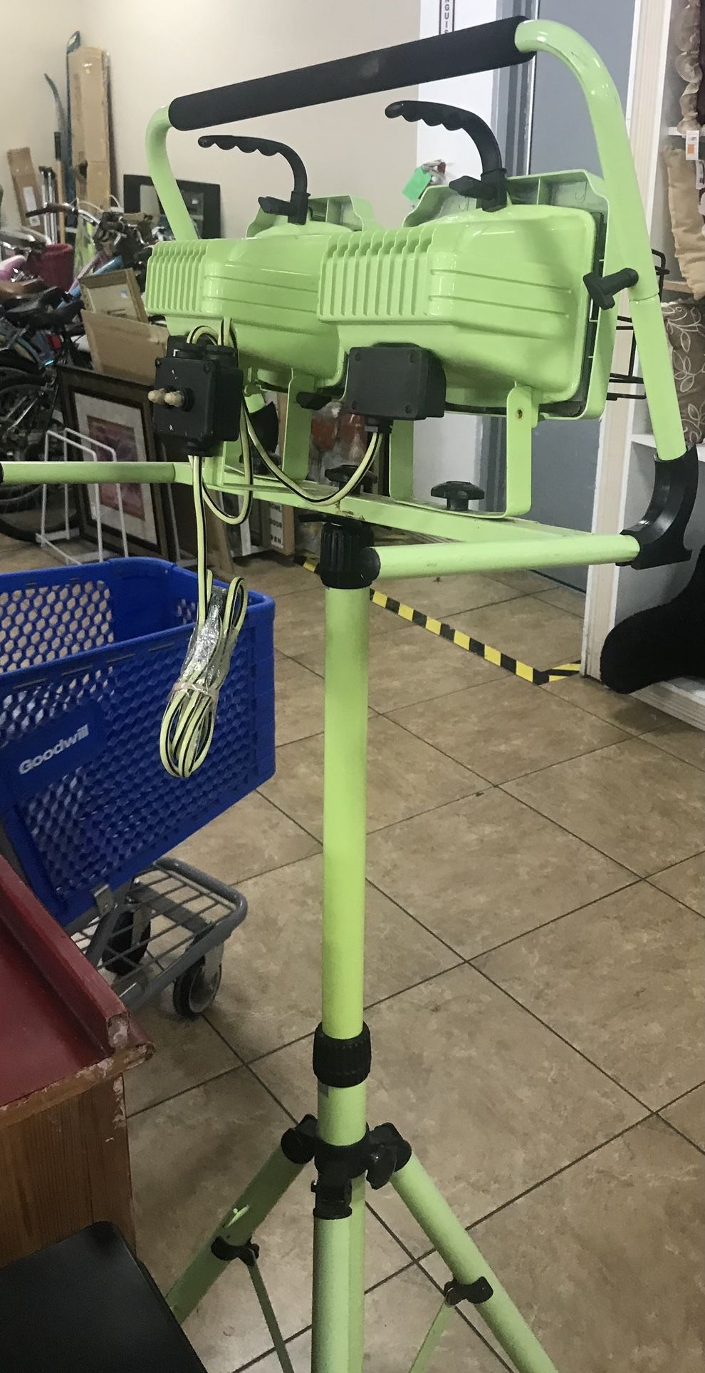 120v Work lights. Stand with two high intensity leds.
