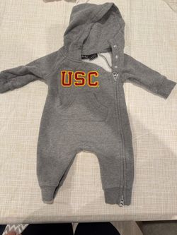 USC baby sweatshirt onesie