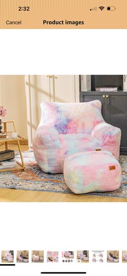 Faux Sherpa Beanbag Chair 