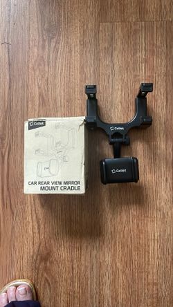 Cellet Vehicle Rear View Mirror Phone Holder Mount Universal Smartphone Cradle Compatible with All Apple iPhone Series, Samsung Galaxy Series, Google