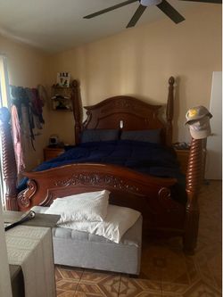 Wood bed frame CA King