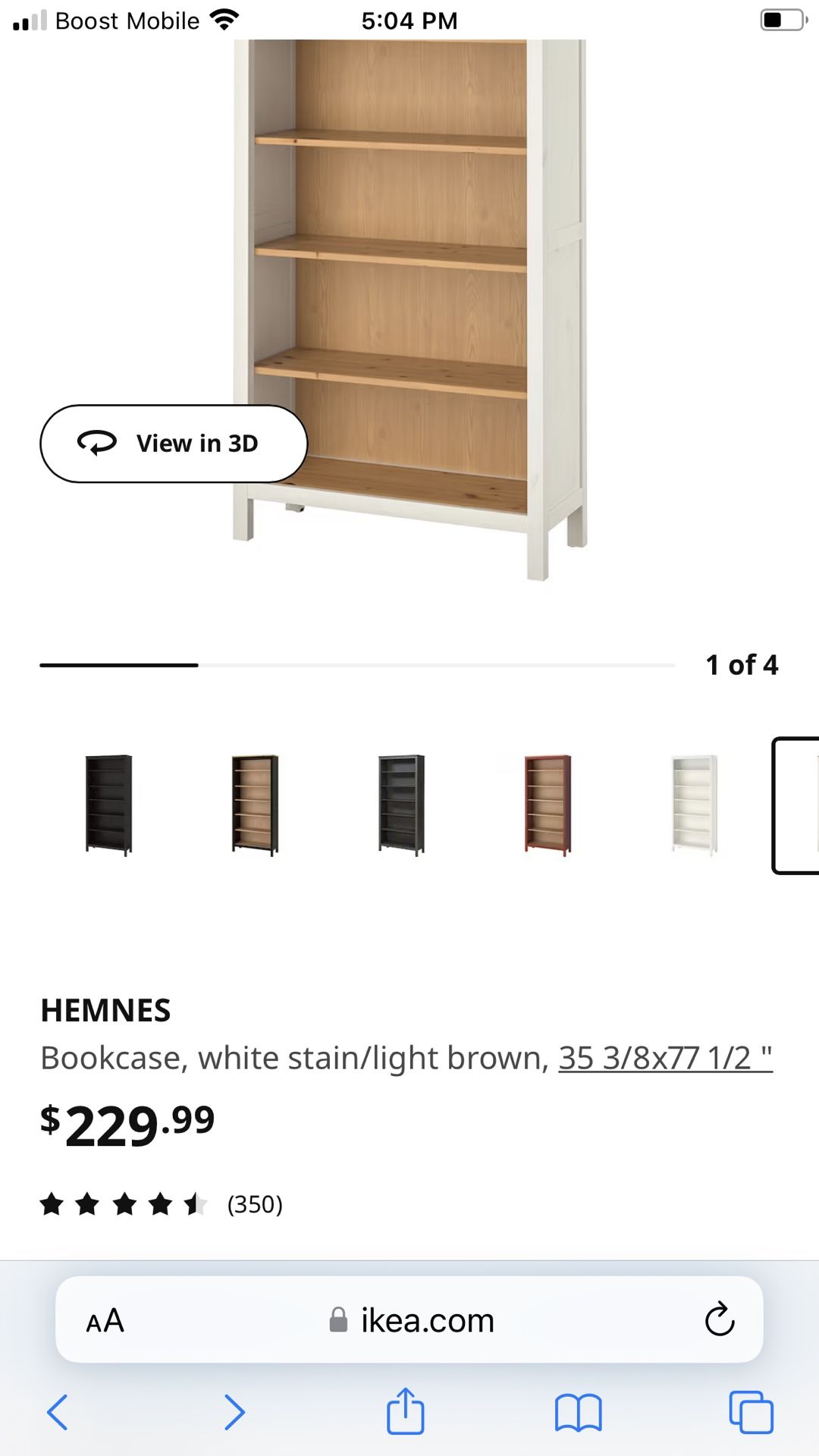 IKEA HEMNES Bookcase, Delivery Available 