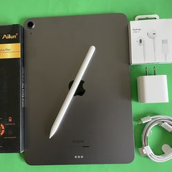 Apple IPad Air 5th Generation (10.9” Liquid Retina/ M1 chip / 2022 Model) 64GB with pen, keyboard case & Accessories (256gb $499)