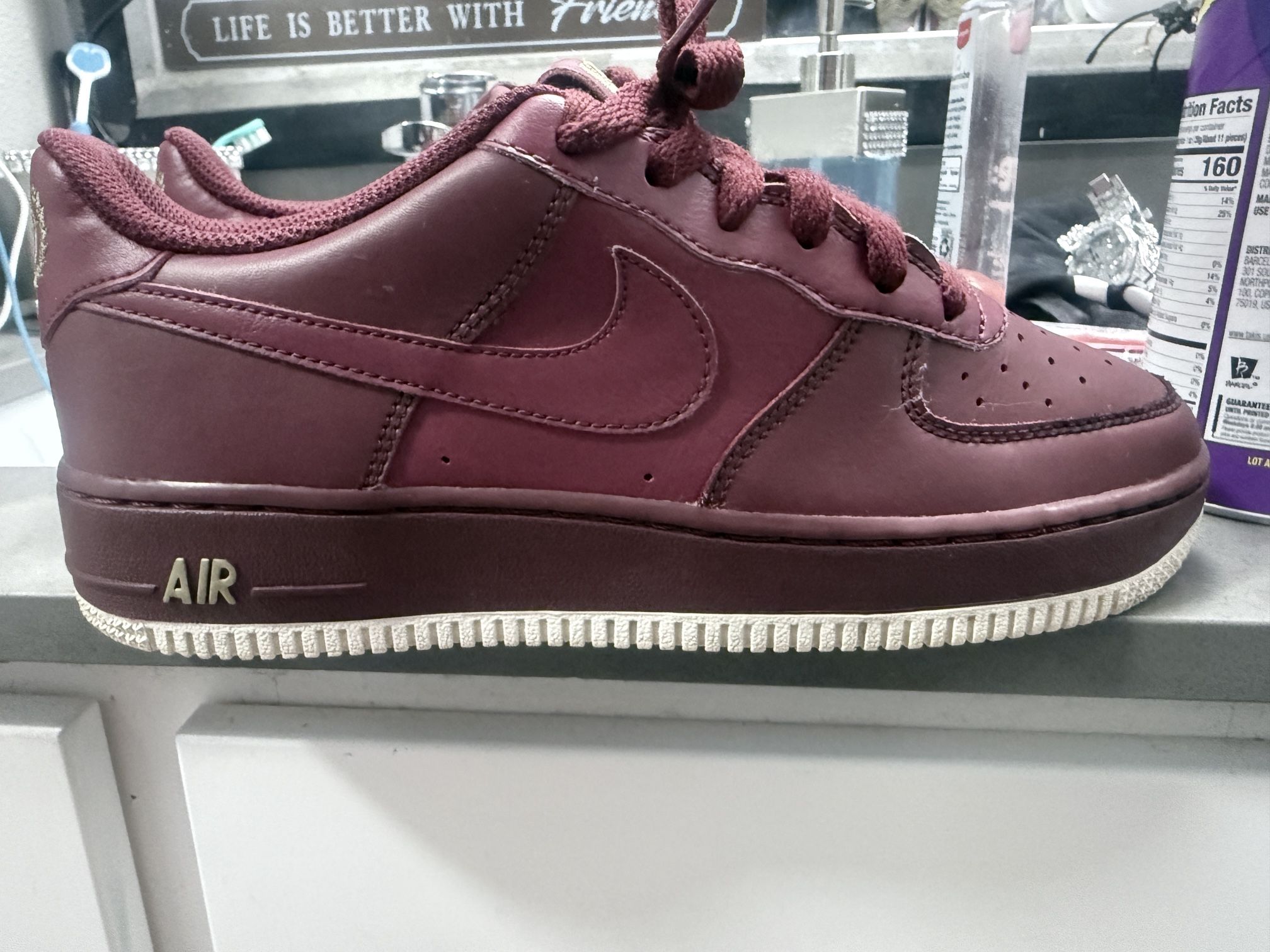 NIKE AF1 TEAM RED (SIZE6Y)