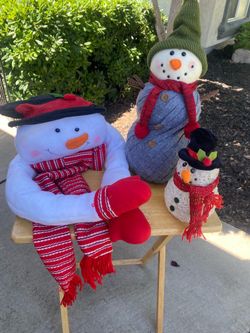 Lot of 3 Christmaa snowmen