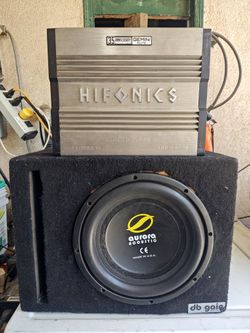 10 Inch Subwoofer With Box And Amplifier