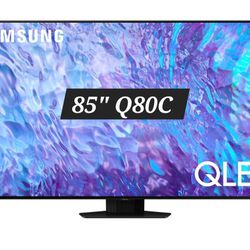SAMSUNG 85" INCH QLED 4K SMART TV Q80C ACCESSORIES INCLUDED 