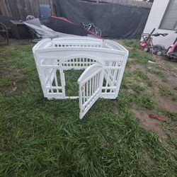 4 Panel Plastic Exercise Pen with Door, 35.1" L X 35.1" W X 24" H