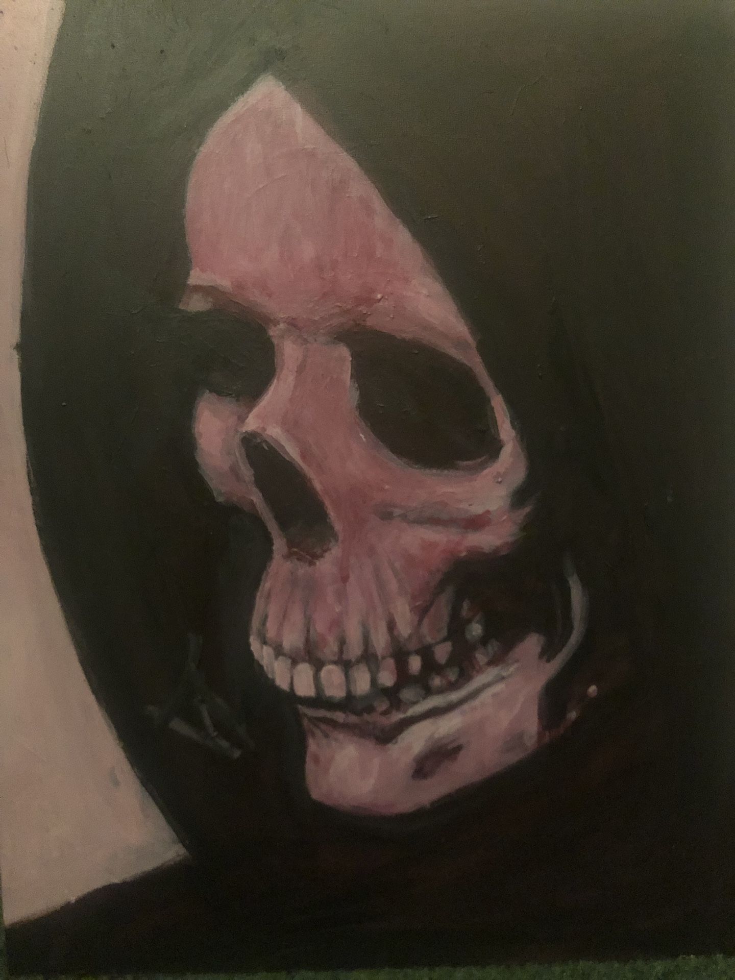 Skull acrylic painting