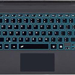 Type Cover for Microsoft Surface Pro 7+/7/6/5/4/3 - Ultra-Slim Wireless Bluetooth Keyboard with Multi-Touchpad (Black, Backlit)