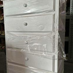 5 Drawer White 