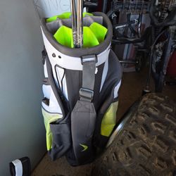 Golf bag and clubs