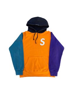 SS19 Supreme S Logo Colorblocked Hoodie Men’s Size Medium