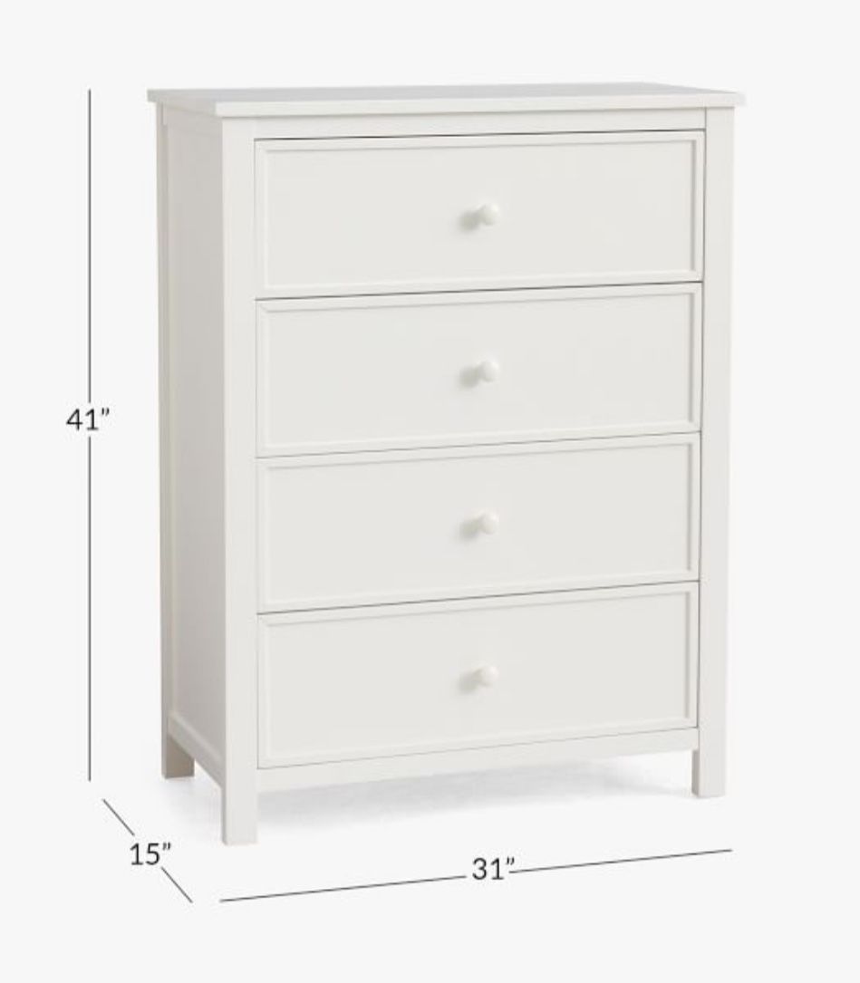 Pottery Barn Kids Austen 4-Drawer Dresser - Simply White