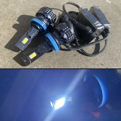 H11 6500K BRIGHT WHITE 32000 LUMENS CSP CHIP LED LIGHTS $45