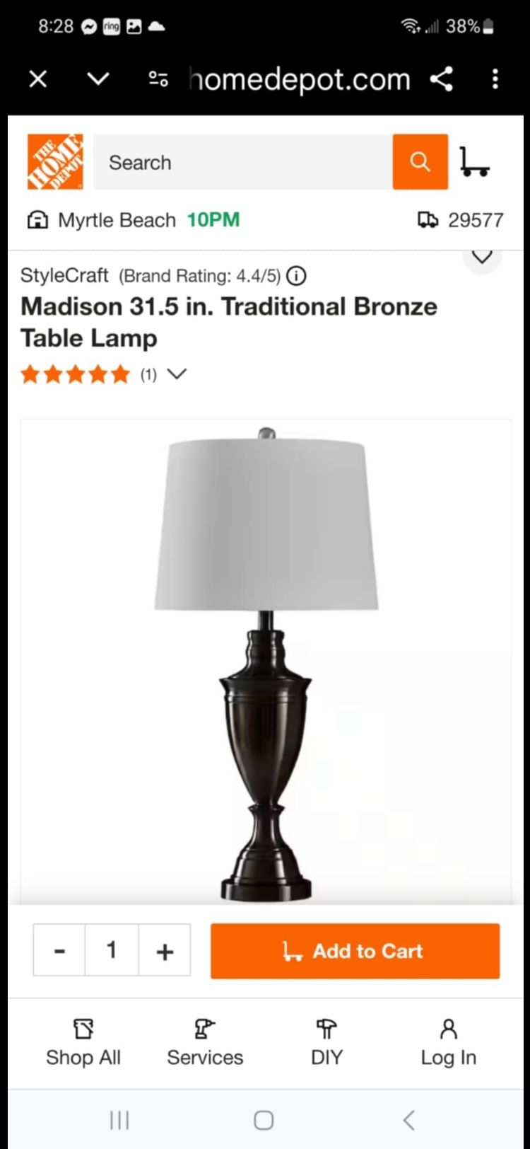 Two Lamp $40 For Both