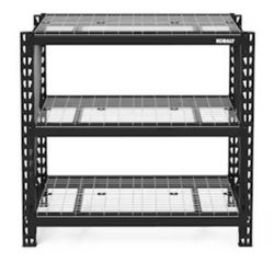 Kobalt Bolted 3 -Tier Heavy Duty Black Steel Utility shelving unit ( 48-in W x 24-in D x 47-in H )