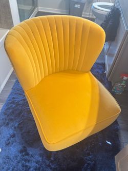 Mustard yellow accent chair