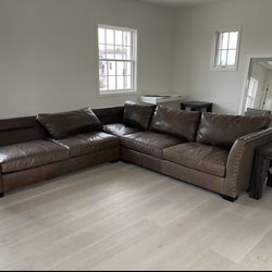 100% Leather Sectional Sofa 