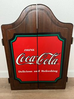 Vintage 1993 Coca-Cola Dartboard cabinet