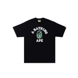 BAPE Text Code Camo College Tee - Black
