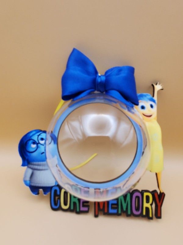 inside Out Core Memory Photo Holding Globe, Core Memory Photo Ornament, Inside Out Photo Keepsake,