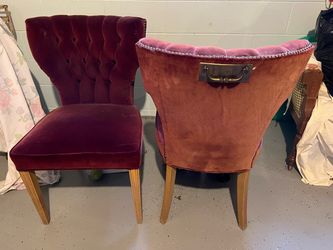 Nice Red velvet dining chairs