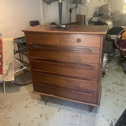 Mid Century Modern Tall Dresser MCM VTG