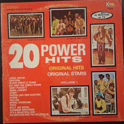K-TEL "20 Power Hits Vol. I" 1971 K-tel/CBS Orig 1st Press TU221 (Rare) ~ EX/VG+