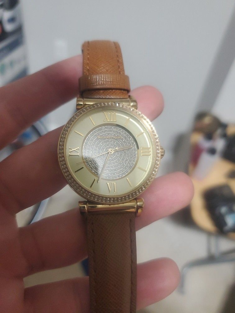 Micheal Kors Brown And Gold Tone Women's Watch