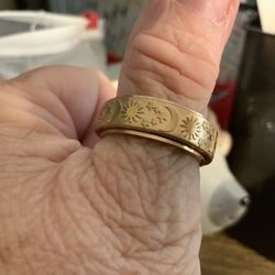 Moon And Stars. Fidget Ring 