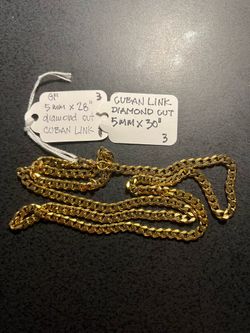 5mm Cuban link chains- Buy 1 Get 1 FREE