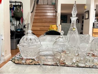 Vintage Anchor Hocking & Princess House Crystal Glassware Lot