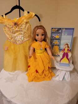 Disney Ily Forever Doll & Little Girls Beauty and The Beast Costume  Size 4-5