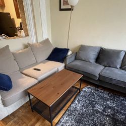 2x3-Seater Sofas & Table Set