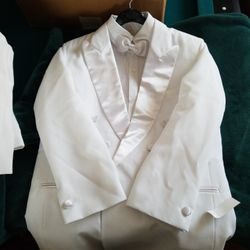 White Boys Tuxeo Size 18 And Size 16
