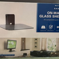 Sanus On-Wall Glass Shelf (Model FPA400-B1) – New in Box