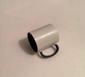WHITE  AND BLACK  MUGS, HPN ORCA PREMIUM. 11  OZ INNER+ HANDLE SUBLIMATION CERAMIC  $2.50 each.